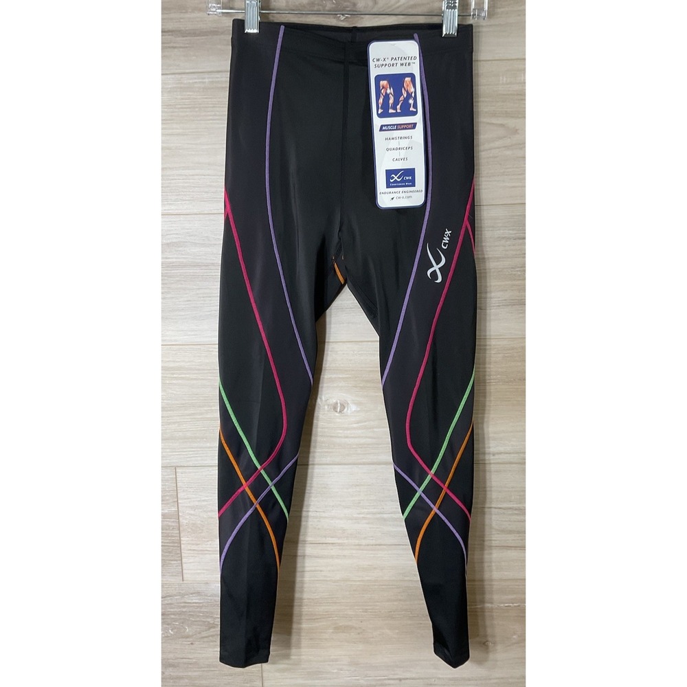NEW CWX Endurance Pro Tights Womens Style 140809 Black Rainbow M